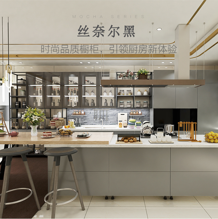丝奈尔黑厨柜